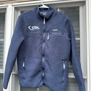 Patagonia Retro Pile Jacket Womens Large navy blue Sherpa Fleece
